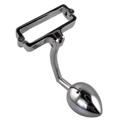 Gancho anal de aço inox com trava de escroto retangular