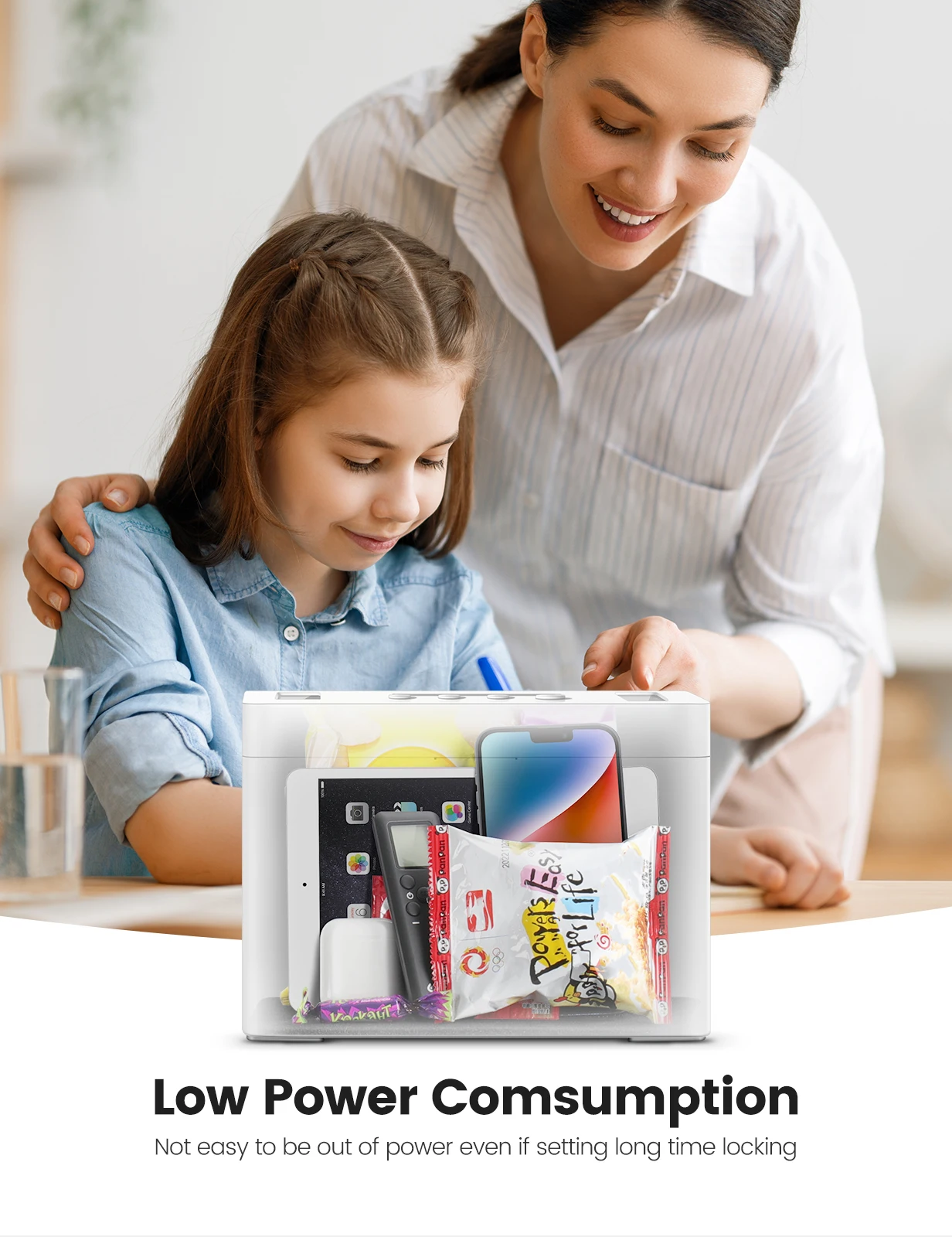 Vaydeer-Metal Bloqueio Cronometrado Para Iphone, Dispositivo De Jogo, iPad, Tablet, Bloqueio Do Telefone Auto-Controle, Bloqueio De Criança, Display LED