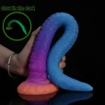 Dildo Dilatador Dragão Longo com Ventosa Scale Butt Plug