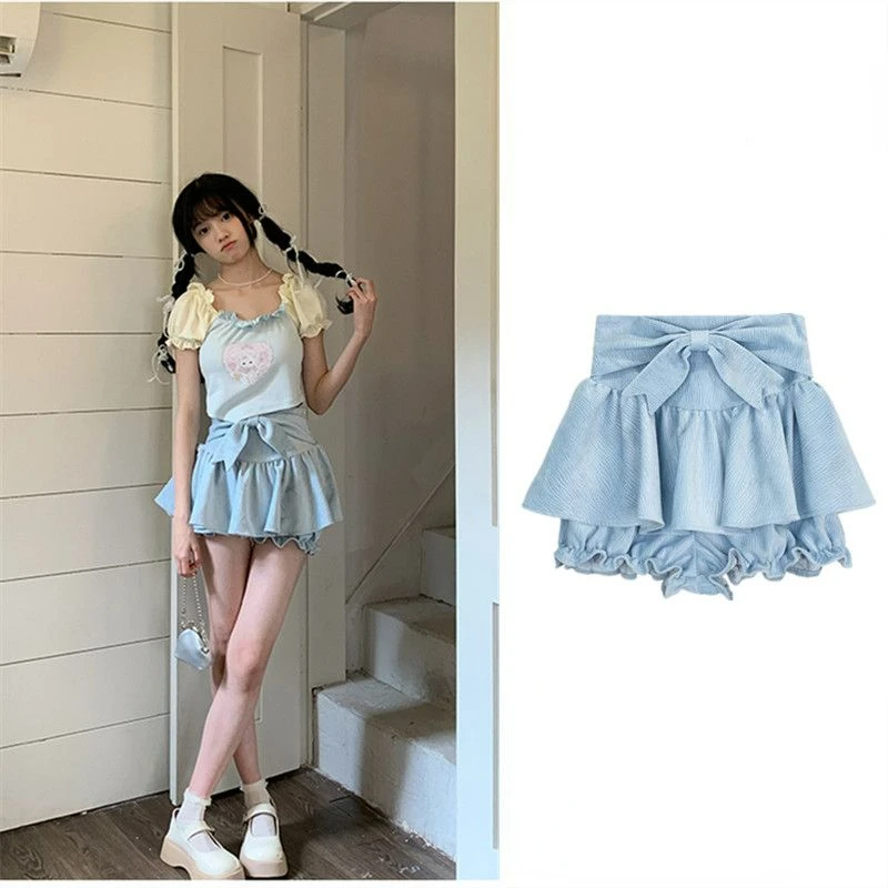 Lolita Mini-saia, Cintura alta, Plissada, Rosa, Bandagem, Coreano, Sexy, Linha A, Mini, Curto, Kawaii, Y2k, Meninas