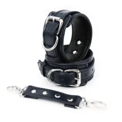 Algemas Puppy Play azul-escuro com fivela prateada