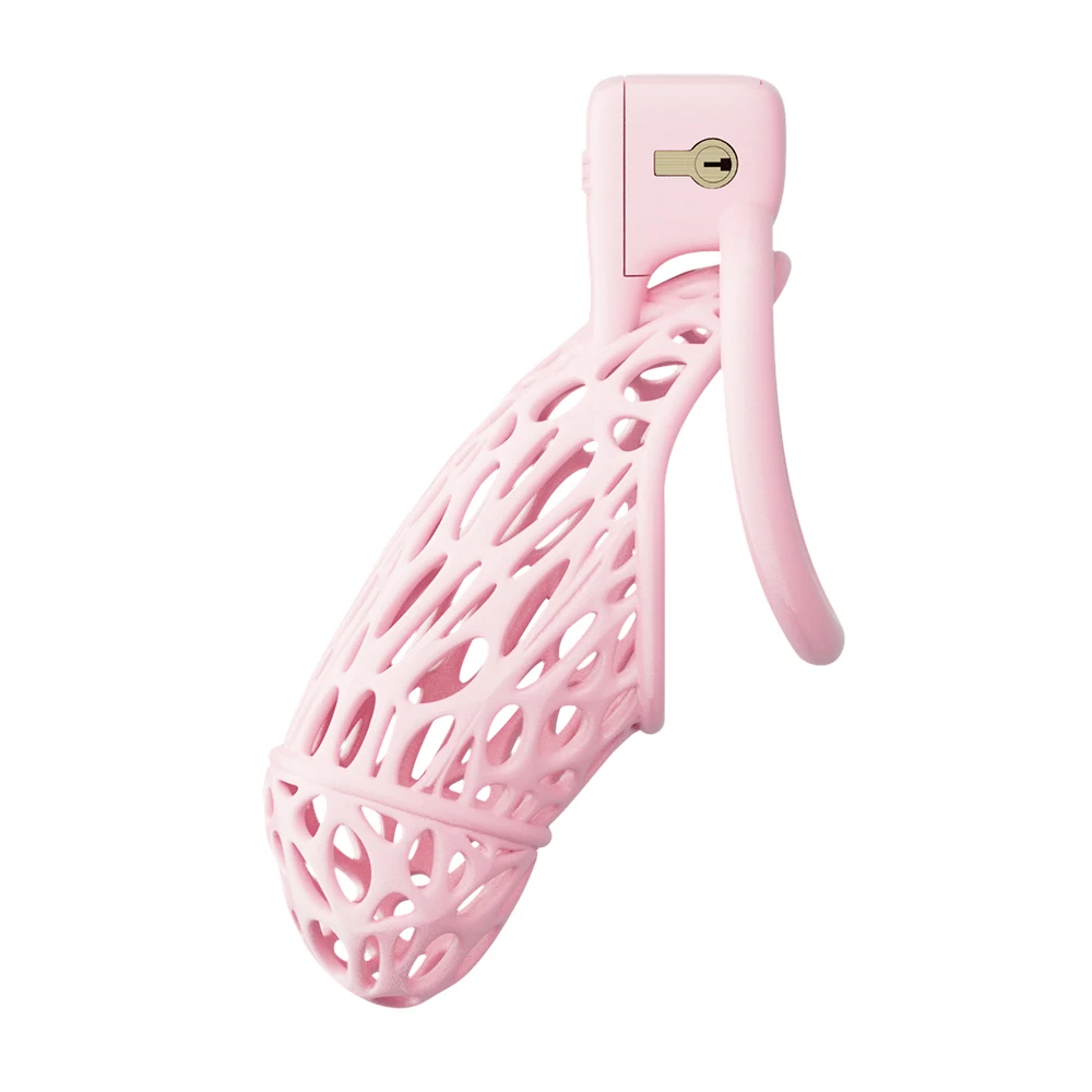 Mistress Shiny Cut-out Chastity Cage Devices BDSM Male Bondage Cock Cage TS CD Penis Ring Lock Gay Ladyboy Erotic Sex Toys