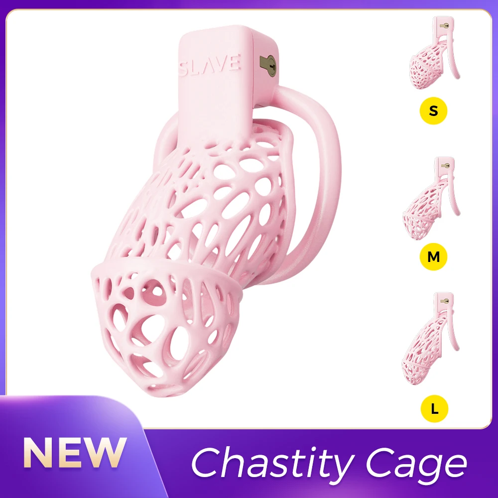 Mistress Shiny Cut-out Chastity Cage Devices BDSM Male Bondage Cock Cage TS CD Penis Ring Lock Gay Ladyboy Erotic Sex Toys