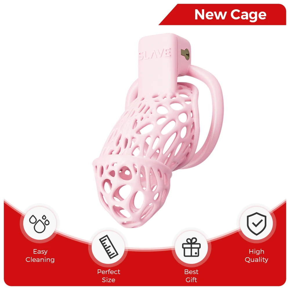 Mistress Shiny Cut-out Chastity Cage Devices BDSM Male Bondage Cock Cage TS CD Penis Ring Lock Gay Ladyboy Erotic Sex Toys