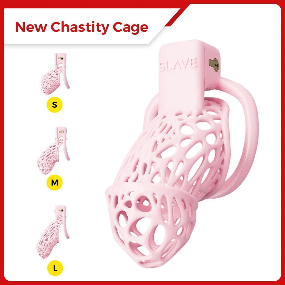 Mistress Shiny Cut-out Chastity Cage Devices BDSM Male Bondage Cock Cage TS CD Penis Ring Lock Gay Ladyboy Erotic Sex Toys