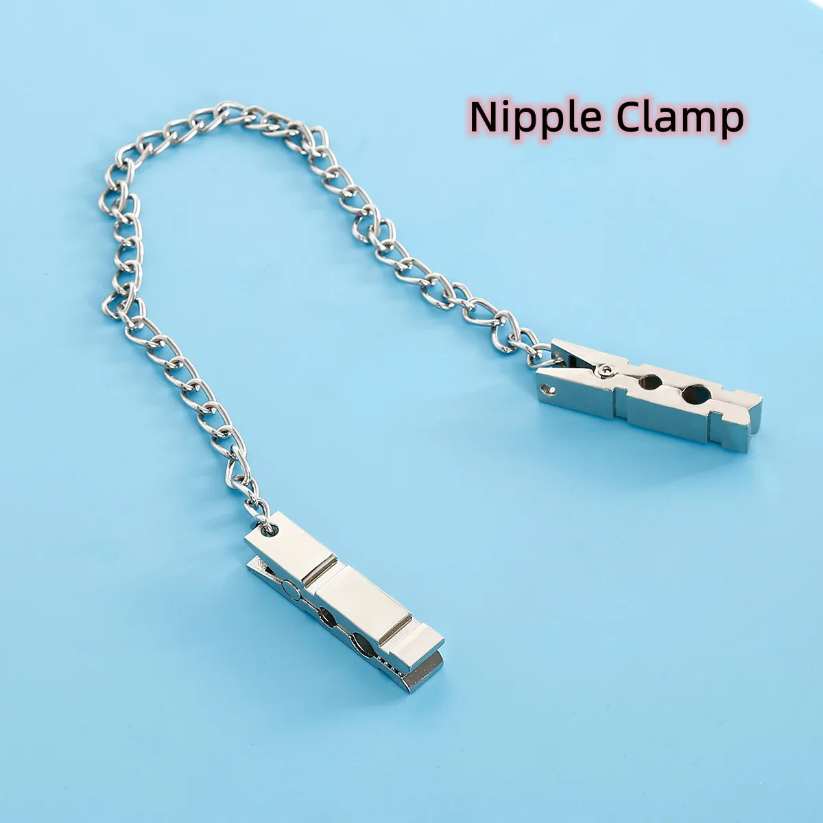 Prendedor Mamilo com Corrente Nipple Clamp Grampos de Metal