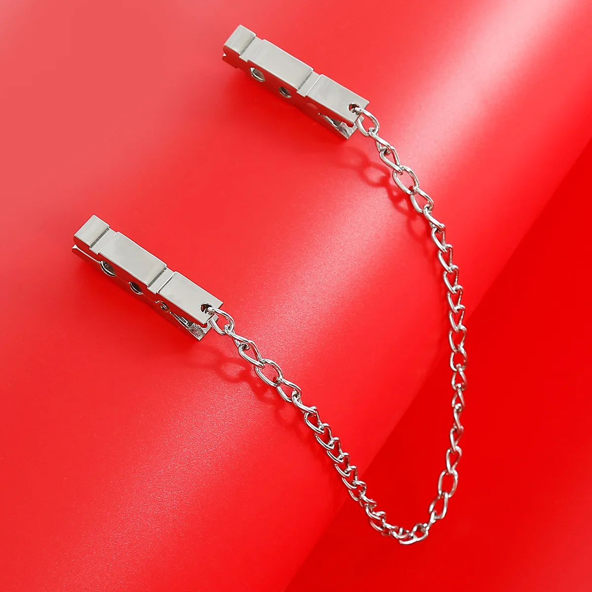 Prendedor Mamilo com Corrente Nipple Clamp Grampos de Metal - Imagem 2