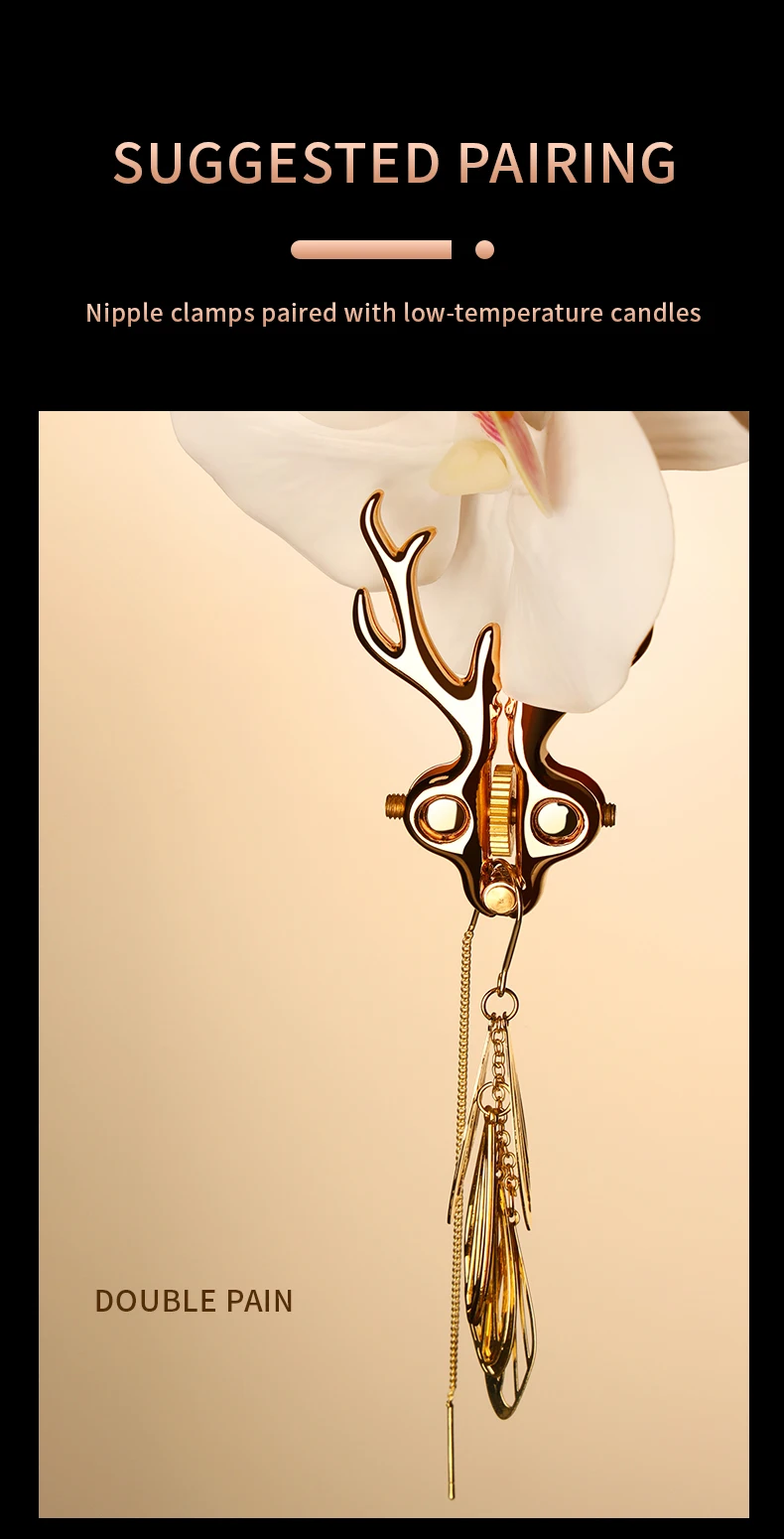 Zinc Alloy Deer Modeling Nipple Clamps SM Sexual Couples Clitoral Stimulation Teasing Nipple Flirting Punishment Props Supplies Zinc Alloy Deer Modeling Nipple Clamps SM Sexual Couples Clitoral Stimulation Teasing Nipple Flirting Punishment Props Supplies