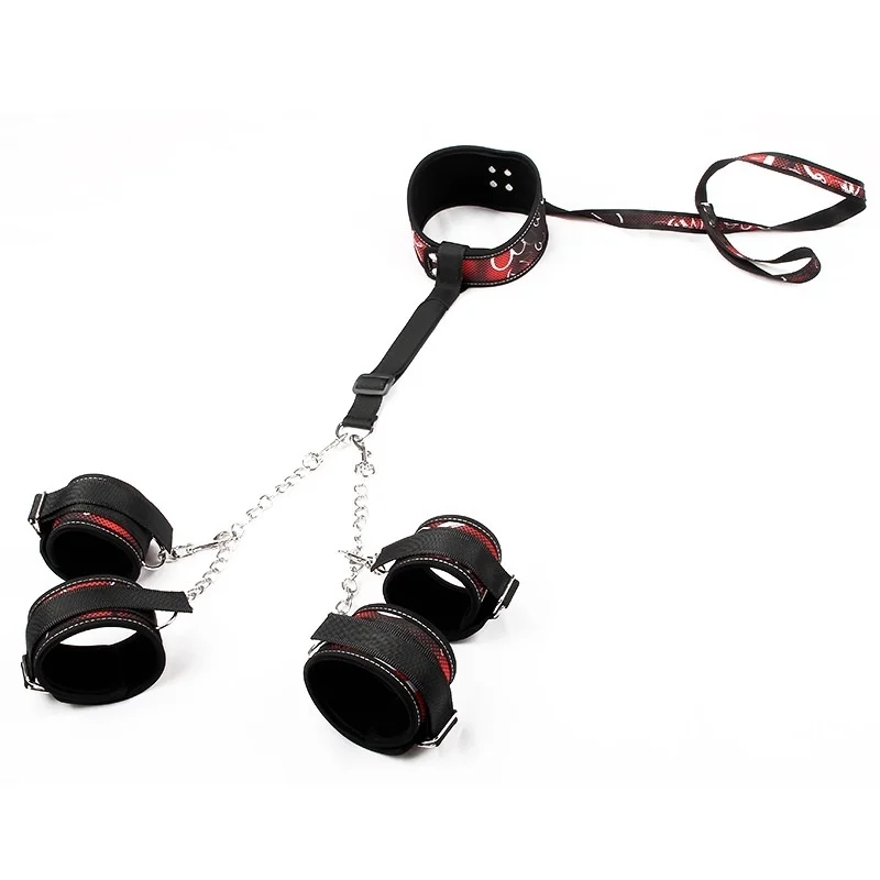 Fetish Anti Back Connection Collar Handcuffs Sex Bondage Set Restraint SM Slave Sex Toy For Couples Erotic Products Fetish Anti Back Connection Collar Handcuffs Sex Bondage Set Restraint SM Slave Sex Toy For Couples Erotic Products