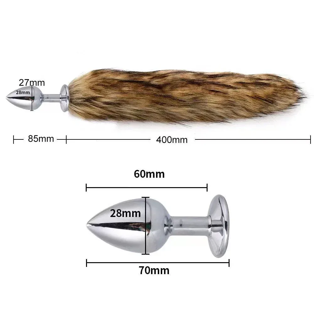 Medidas: plug de 7 cm com 2,8 cm de diâmetro máximo e cauda de 40 cm