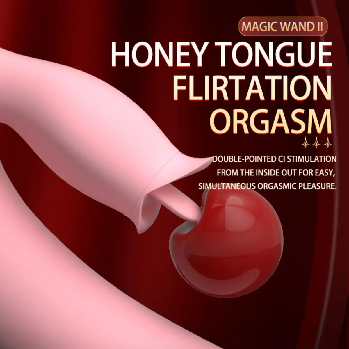 Laile Magic Wand Second Generation AV Wand Warm Tongue Lick Double Shock Female Masturbation Massager Adult Sex Products