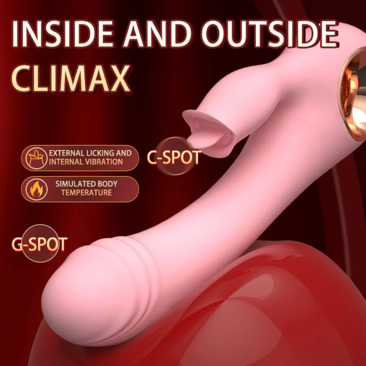 Laile Magic Wand Second Generation AV Wand Warm Tongue Lick Double Shock Female Masturbation Massager Adult Sex Products