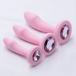 Plug anal Lovely Shark rosa nos tamanhos S, M e L