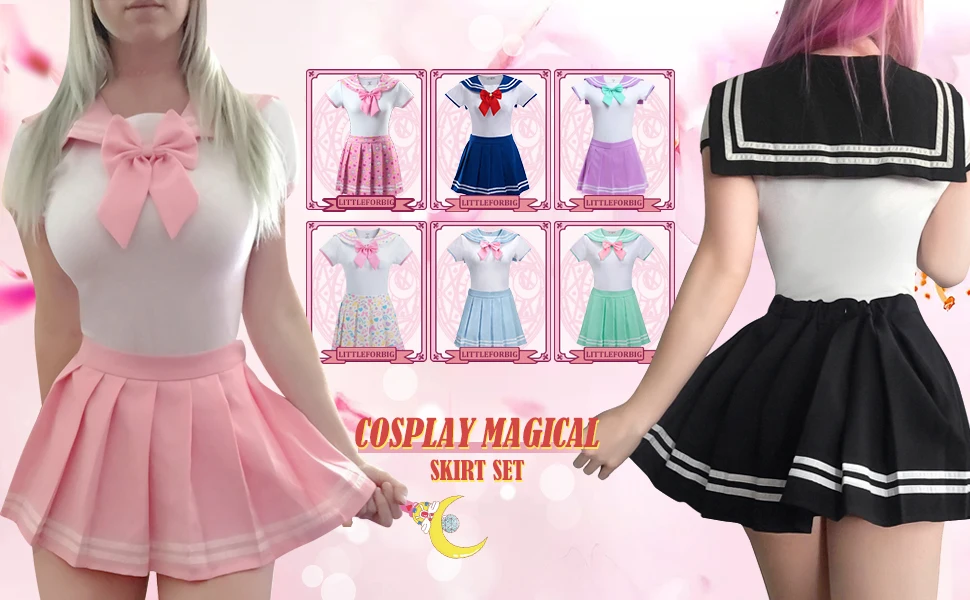 Beautiful Girl Cosplay Cotton Romper Onesie Pajamas Bodysuit - Magical Onesie Skirt Set