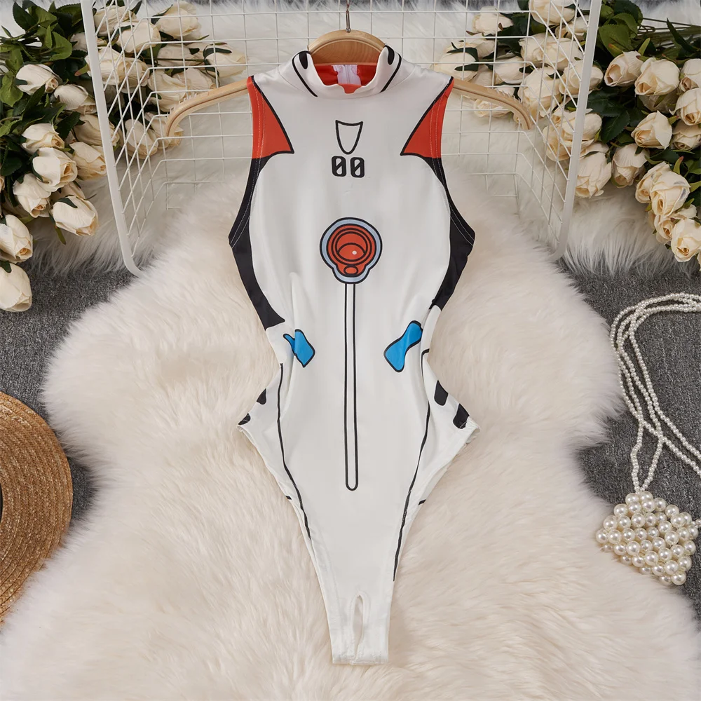 Bunny Girl Solid Color Slim Sexy Bodysuit Strapless Erotic Lingerie Cosplay Uniform Pajamas Pad Women Nightwear Jumper Playsuit