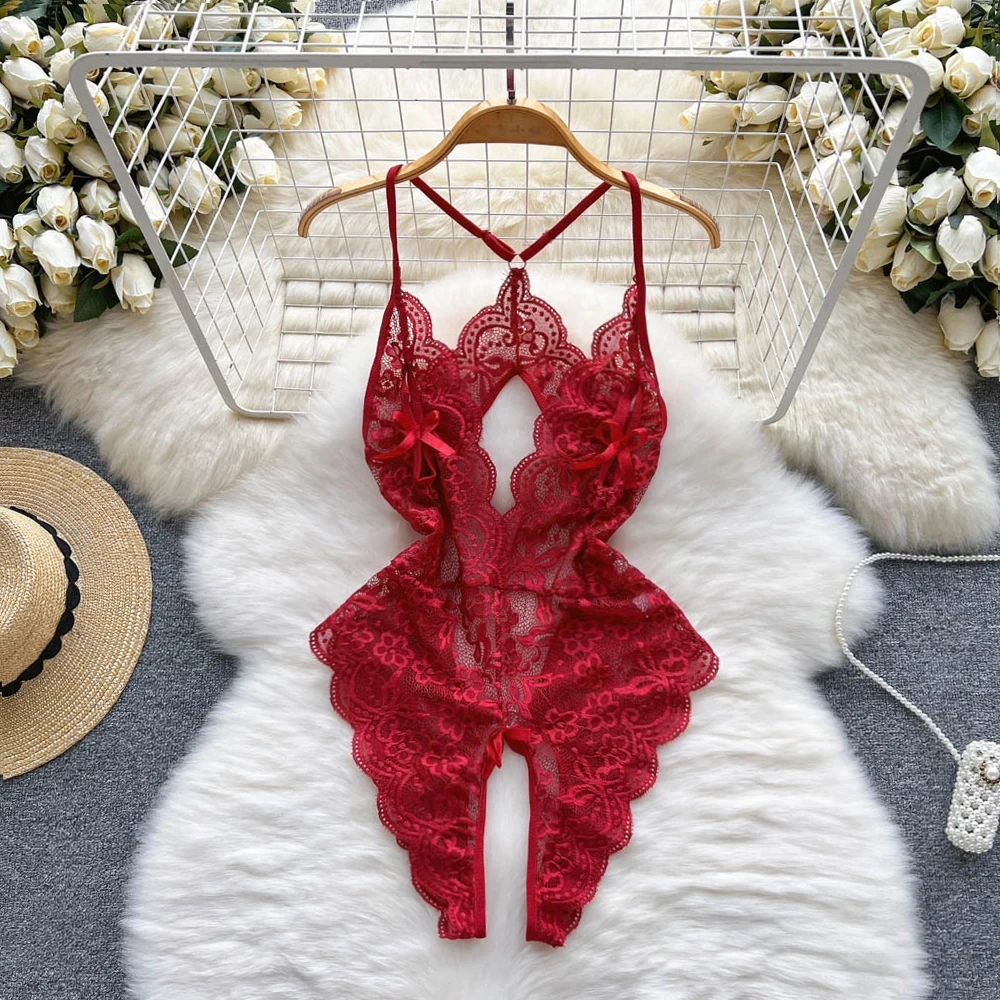 Bunny Girl Solid Color Slim Sexy Bodysuit Strapless Erotic Lingerie Cosplay Uniform Pajamas Pad Women Nightwear Jumper Playsuit