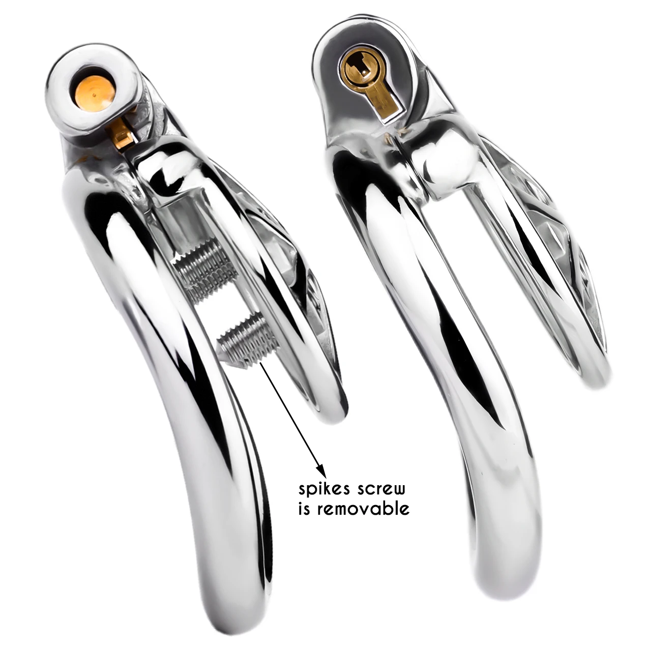 FRRK Flat Curve Chastity Cage with CBT Spikes New Small Cock Lock Extreme Bondage Testicular Torture Device BDSM Sex Shop