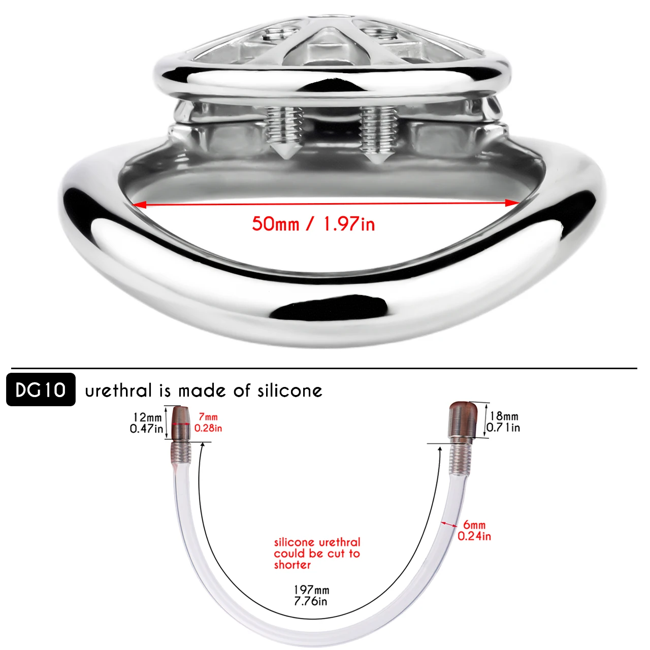 50mm-Sonda Uretral Silicone
