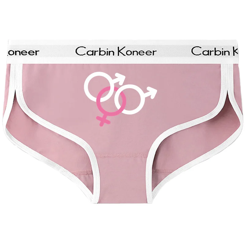 Calcinha Boxer Sexy com Estampada Letters Print Panties - Imagem 5
