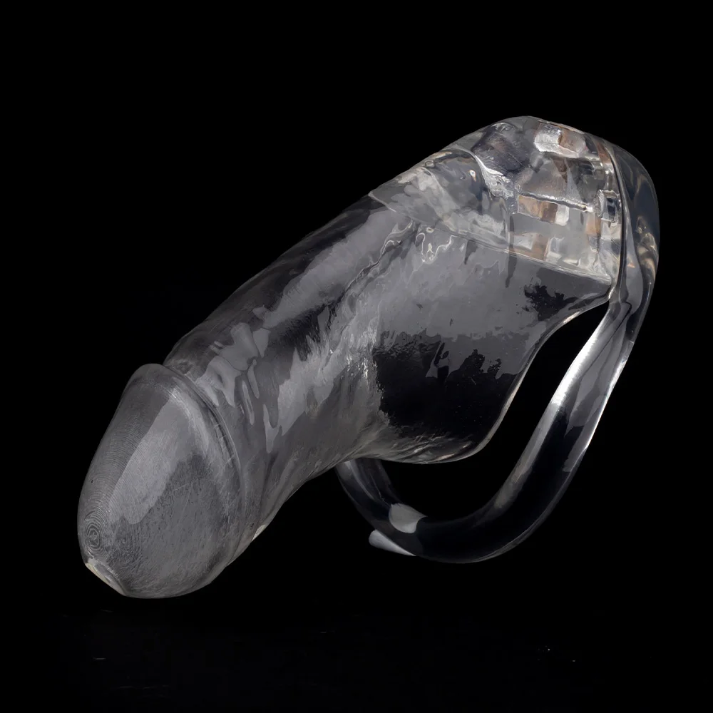 New Convenient Chastity Cage Ice Transparent Simulation Penis Cage Male Lightweight Cock Cage With 3 Rings Set Sex Toys For Men New Convenient Chastity Cage Ice Transparent Simulation Penis Cage Male Lightweight Cock Cage With 3 Rings Set Sex Toys For Men