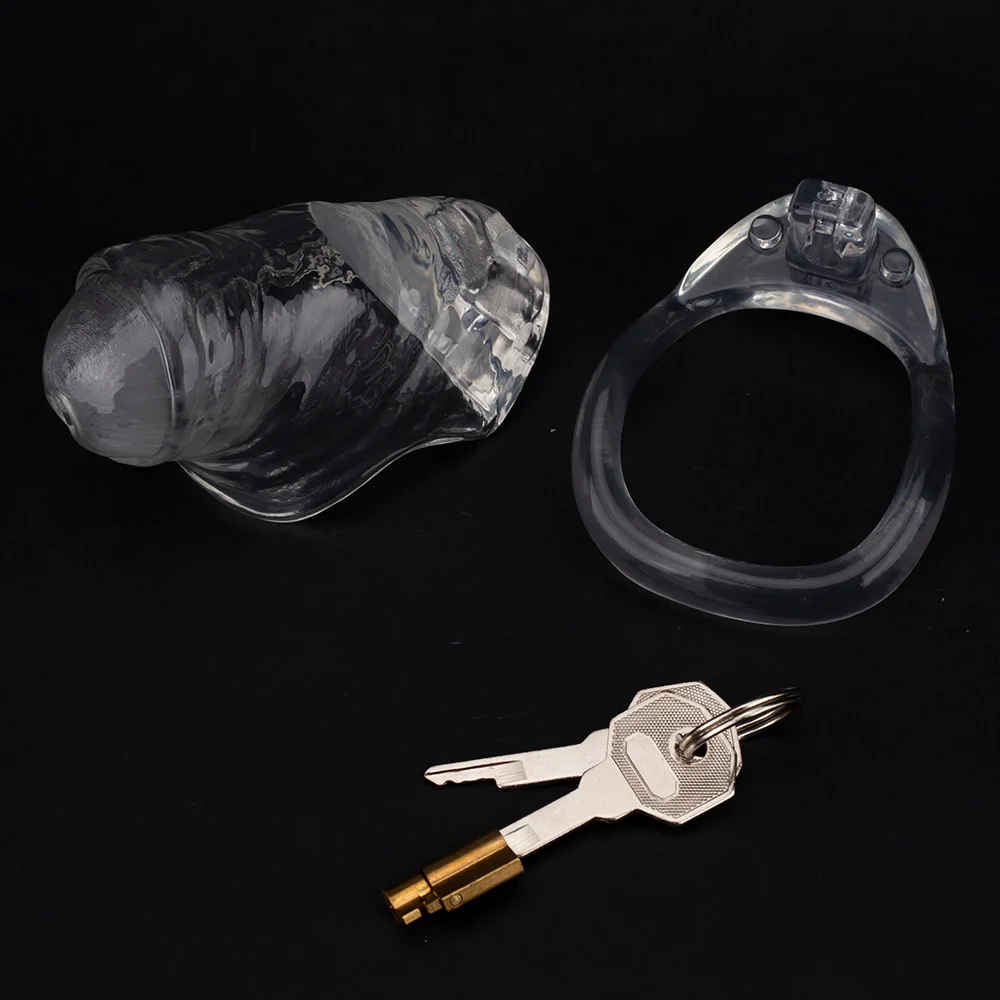 New Convenient Chastity Cage Ice Transparent Simulation Penis Cage Male Lightweight Cock Cage With 3 Rings Set Sex Toys For Men New Convenient Chastity Cage Ice Transparent Simulation Penis Cage Male Lightweight Cock Cage With 3 Rings Set Sex Toys For Men