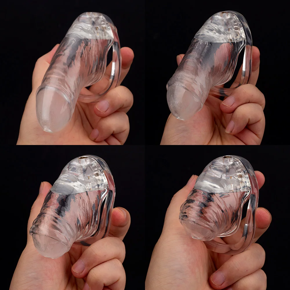 Gaiola de Castidade com Anéis Chastity Cage Transparent - Imagem 3