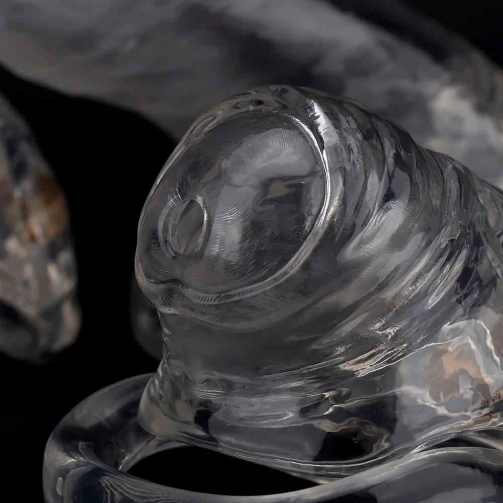 Gaiola de Castidade com Anéis Chastity Cage Transparent - Imagem 5