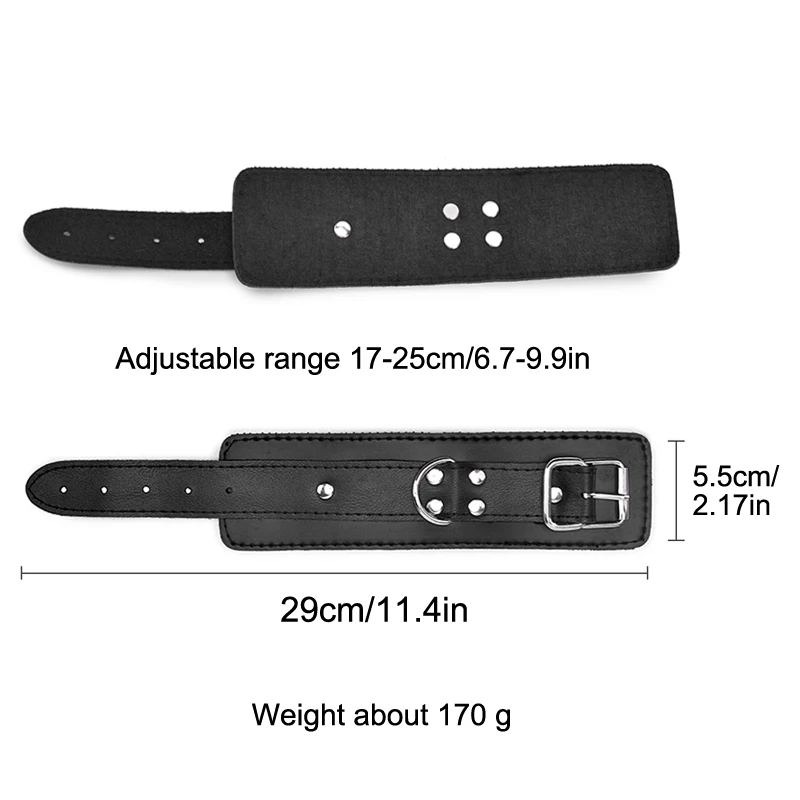 Black Adjustable Leather Handcuffs For Sex Toys For Woman Couples Esposas Bdsm Bondage Handcuffs Exotic Accessories Adult Games