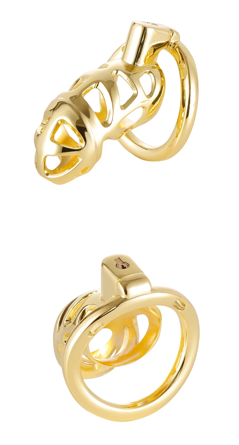 Cinto de Castidade Gaiola Dourada Luxury Gold Chastity Cage