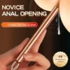 Mini vibrador anal bullet dourado em forma de vareta fina