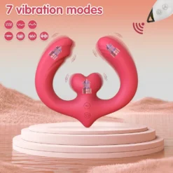 Vibrador duplo com 7 modos de vibração e controle remoto
