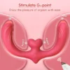 Vibrador duplo G-spot double-ended rosa com pontos de estímulo
