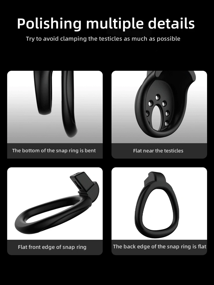 Jeusn Male Chastity Cage Sex Toys Sissy Femboy Super Mini flat Chastity Cock Cage Penis Rings Male With 3 Size Men'S Adult Goods