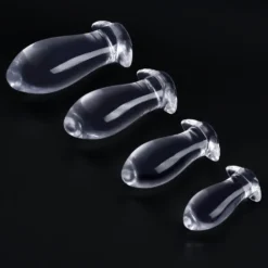 Plug anal transparente nos tamanhos S, M, L e XL
