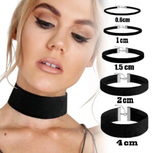 Acessório Gargantilha Veludo Korean Punk Gothic Choker