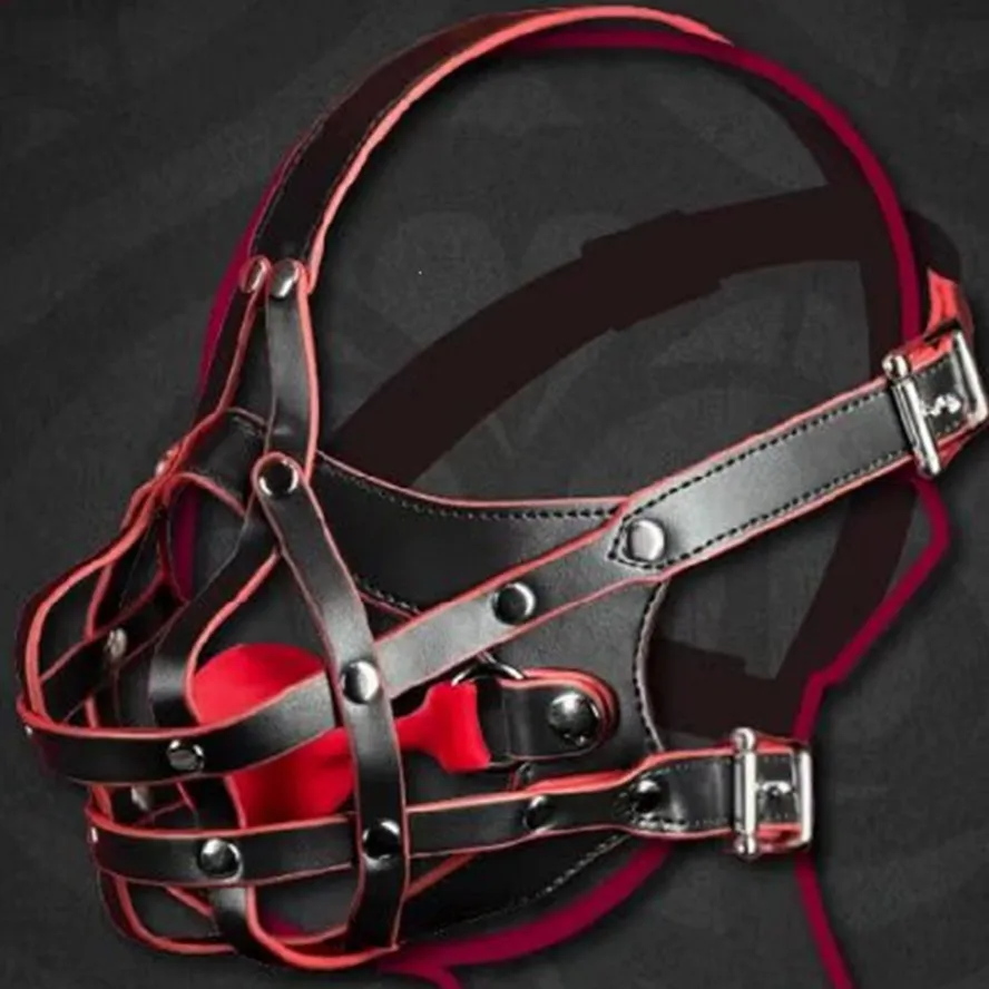 BDSM Puppy Play K9 Bondage Kit Dog mouth mask Binding band Mouth Ball Role-Playing Mask