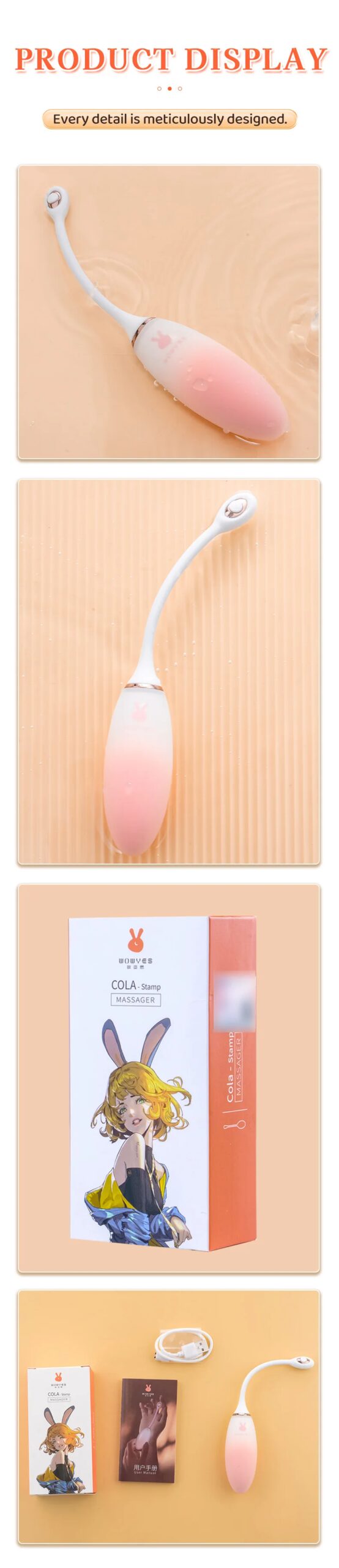 APP-Controlled Heating Vibrating Egg Vibrator – 9 Modes for Clitoral & Vaginal Stimulation, Wearable Design with Gradient Color