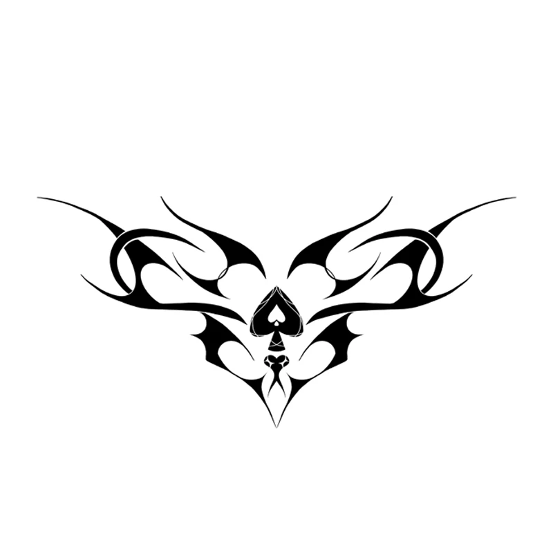 New Spades Q Tattoo Stickers Temporary Stickers Waterproof, Durable Black Solid Color Disposable Stickers Sexy Tattoo Stickers