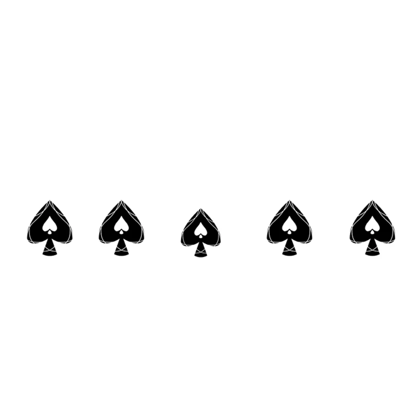 New Spades Q Tattoo Stickers Temporary Stickers Waterproof, Durable Black Solid Color Disposable Stickers Sexy Tattoo Stickers