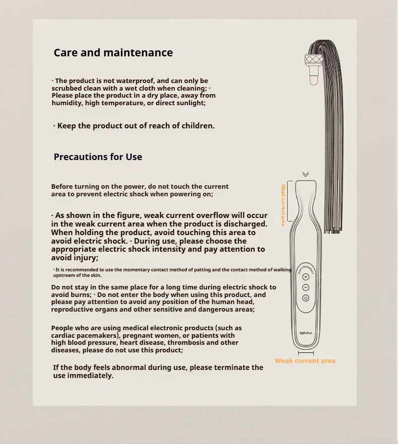 BDSM electric Shock Whip Sex Toys Women's Sm Conditioning Props Electric Shock Whip Sex Toys for Couples Adult Flirting Tools