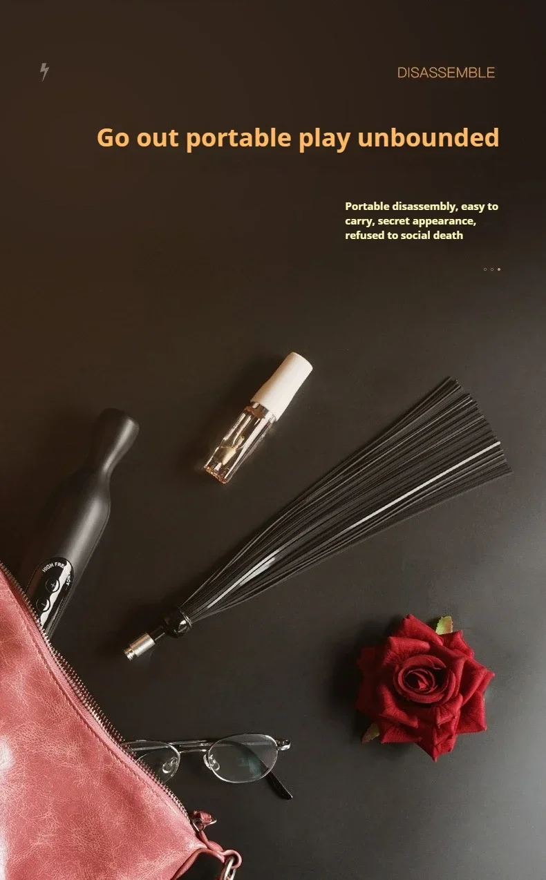 BDSM electric Shock Whip Sex Toys Women's Sm Conditioning Props Electric Shock Whip Sex Toys for Couples Adult Flirting Tools