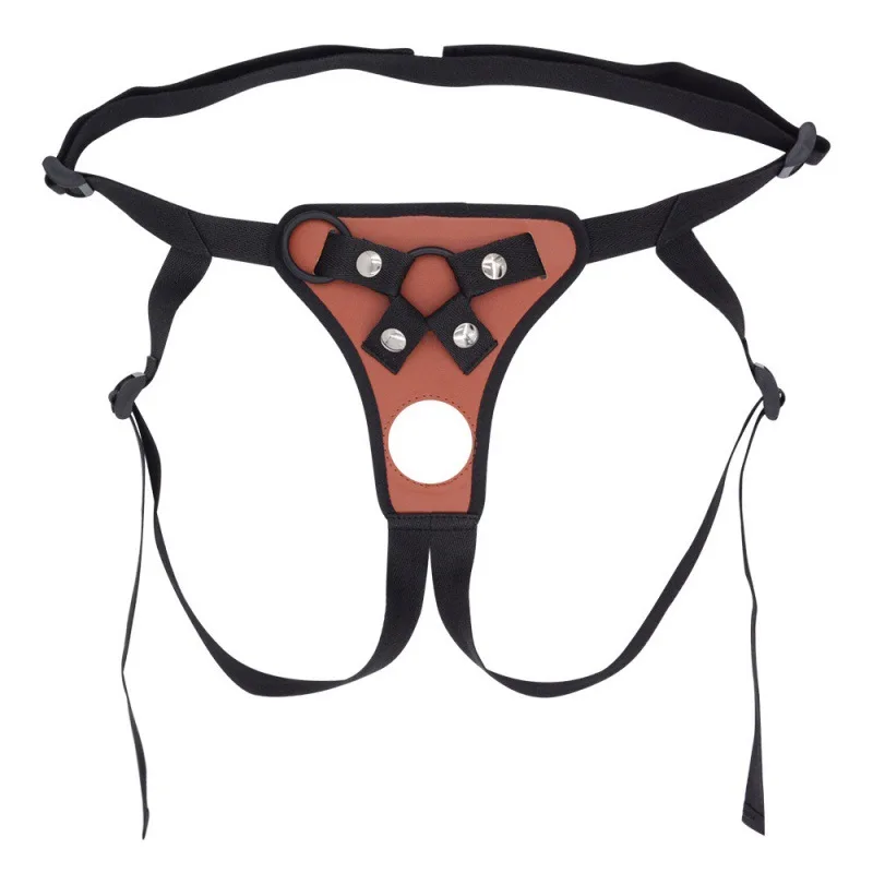 Arnês Couro Cinto Ajustável Strapon Dildo Leather Harness - Imagem 4
