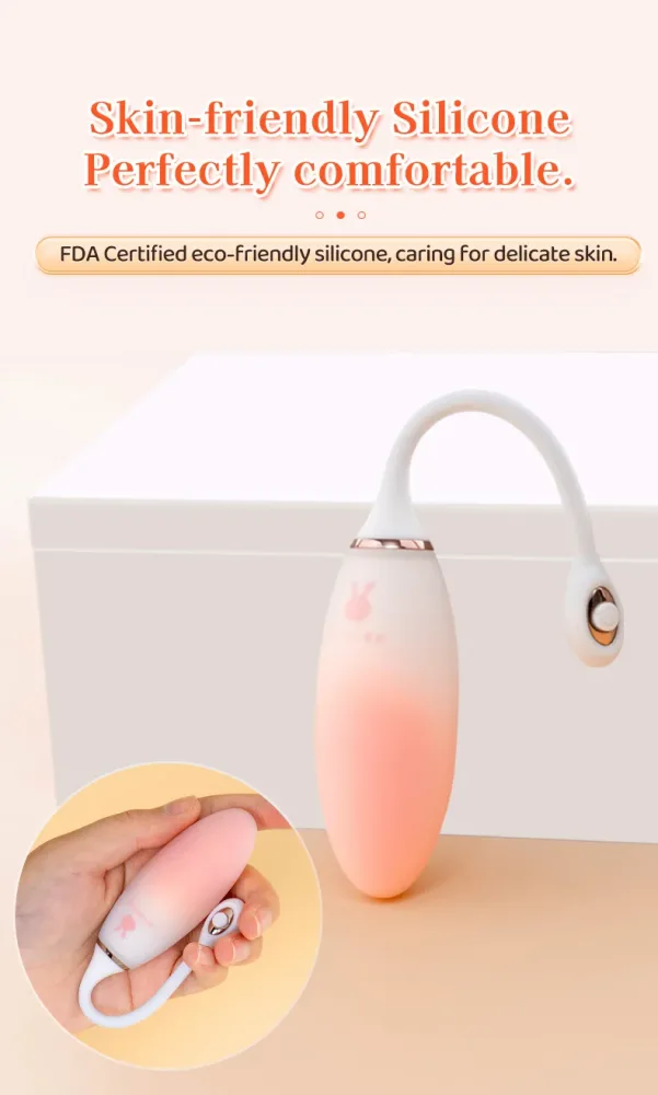 Ovo vibratório de silicone macio e flexível