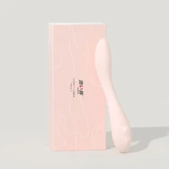 Vibrador ponto G Dry Well Alice rosa ao lado da caixa