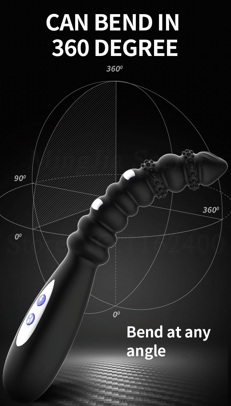 Plug Anal Vibratório Estimulador Elétrico de Próstata Magic Wand