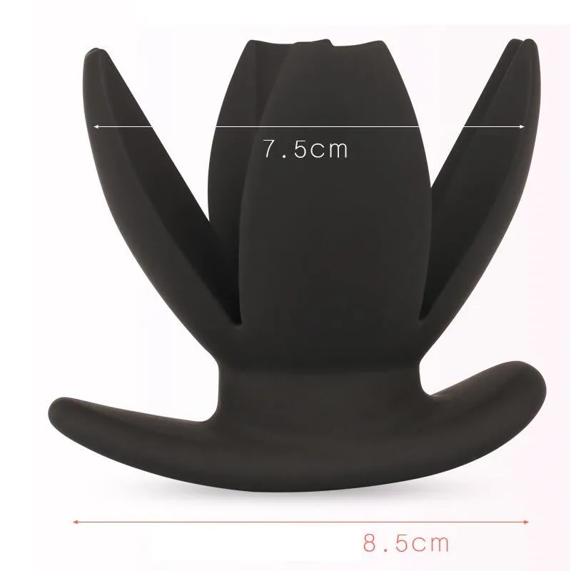 Plug Anal Butt Plug Grande Dilatador em Pétalas Oco