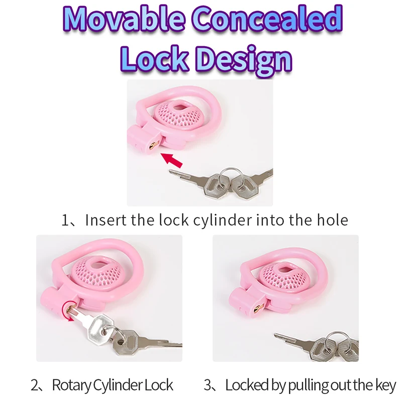 Small Chastity Cage Extreme Invisible Cock Cage Cation Negative Lock Fidelity Cage Micro Chastity Bdsm Lockable Sex Toy 4rings