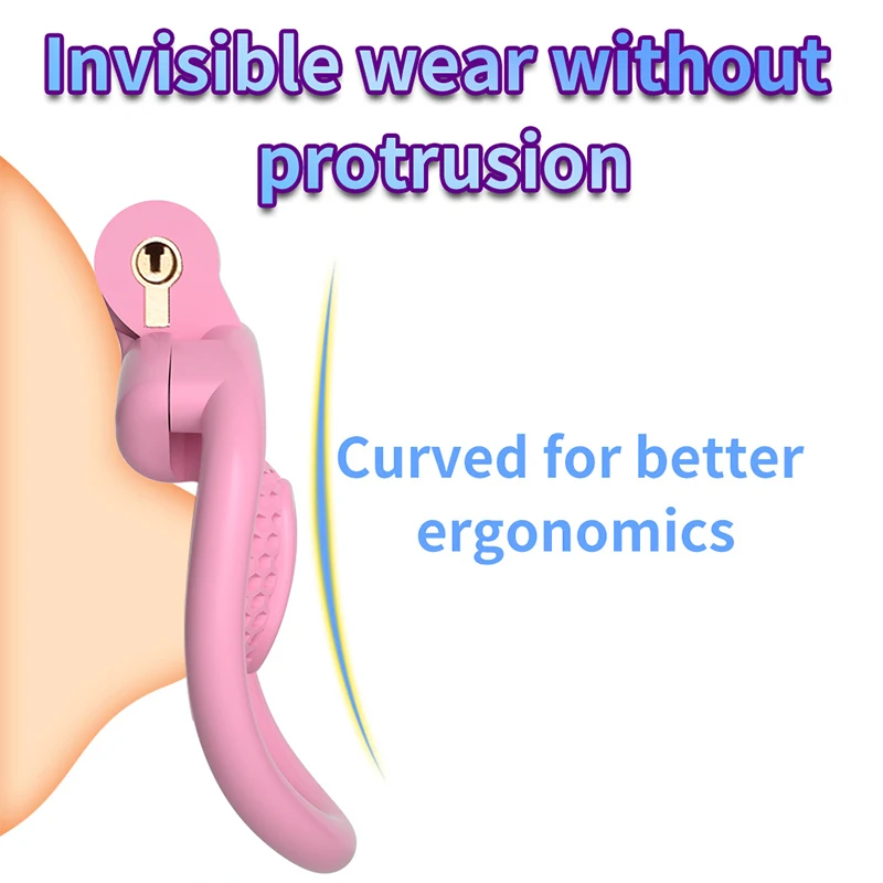 Small Chastity Cage Extreme Invisible Cock Cage Cation Negative Lock Fidelity Cage Micro Chastity Bdsm Lockable Sex Toy 4rings