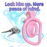 Gaiola de Castidade Masculina Pequena com 4 Anéis