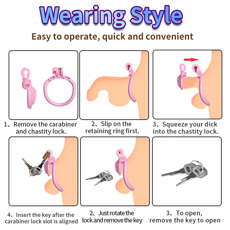 Small Chastity Cage Extreme Invisible Cock Cage Cation Negative Lock Fidelity Cage Micro Chastity Bdsm Lockable Sex Toy 4rings